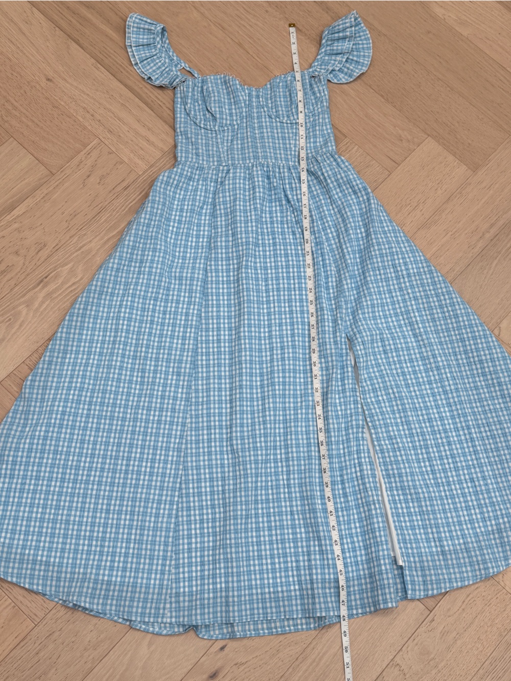 ASTR Wedelia Dress in Blue Plaid - Picture 7 of 8